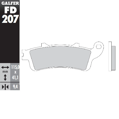 Колодки гальмівні Galfer FD207G1050