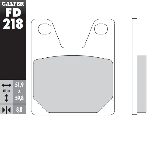 Колодки гальмівні Galfer FD218G1054