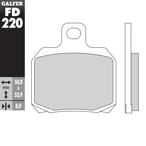 Колодки гальмівні Galfer FD220G1050