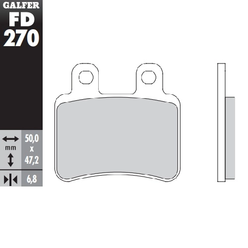 Колодки гальмівні Galfer FD270G1050