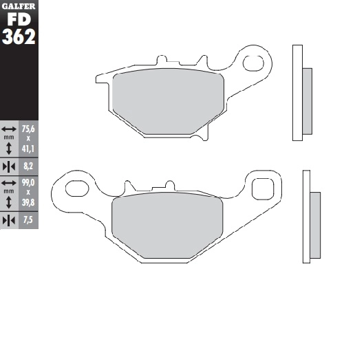 Колодки гальмівні Galfer FD362G1396
