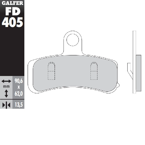 Колодки гальмівні Galfer FD405G1370