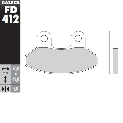 Колодки гальмівні Galfer FD412G1380
