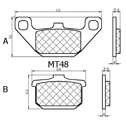 Колодки гальмівні Makland MT-048