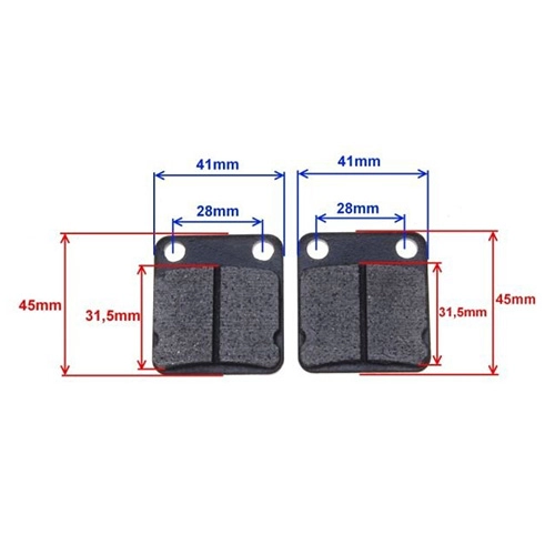 Колодки гальмівні Motorace MTK-024 SHINERAY ATV150