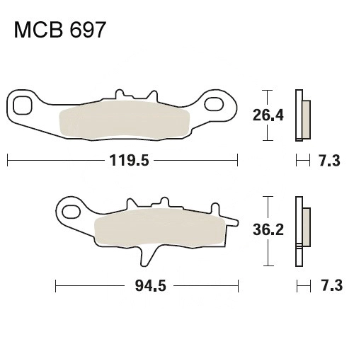 Колодки гальмівні TRW Lucas MCB697SI