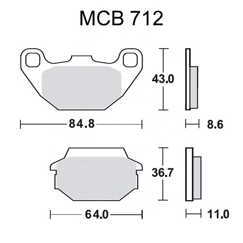 Колодки гальмівні TRW Lucas MCB712