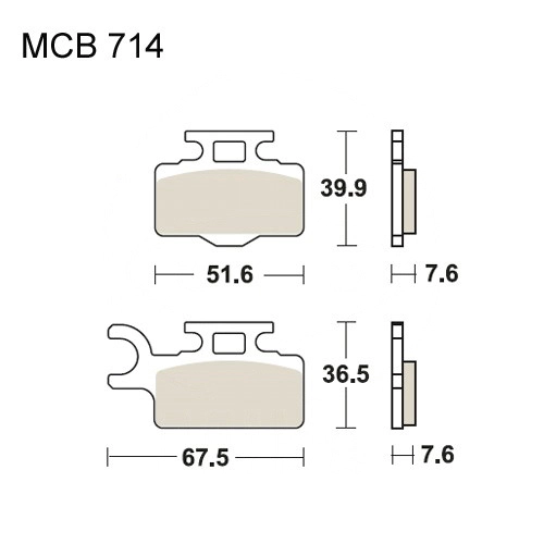 Колодки гальмівні TRW Lucas MCB714EC
