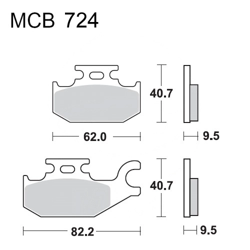 Колодки гальмівні TRW Lucas MCB724SI