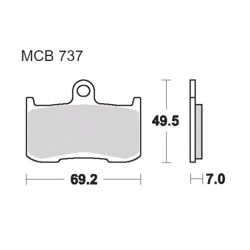 Колодки гальмівні TRW Lucas MCB737CRQ