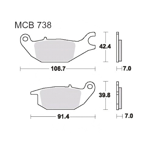 Колодки гальмівні TRW Lucas MCB738