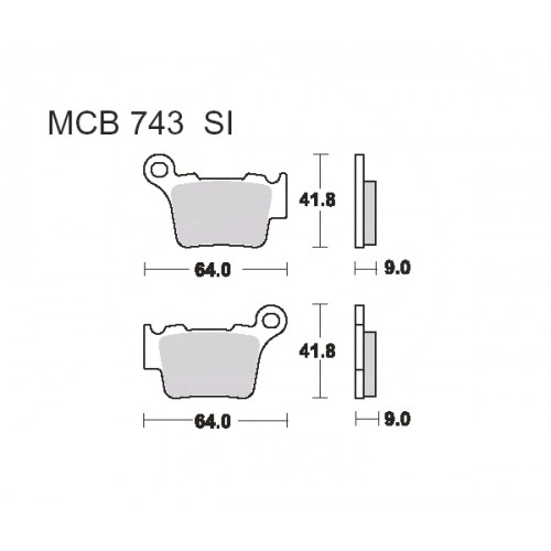 Колодки тормозные TRW Lucas MCB743SI