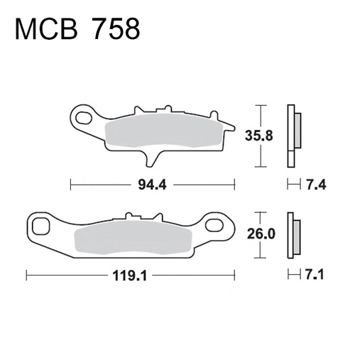 Колодки гальмівні TRW Lucas MCB758SI