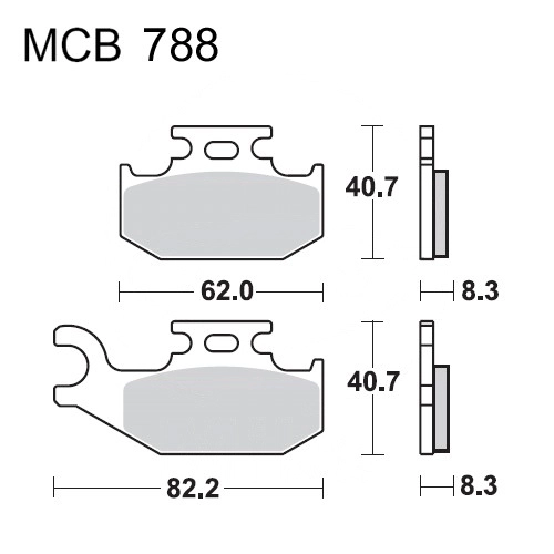 Колодки гальмівні TRW Lucas MCB788SI