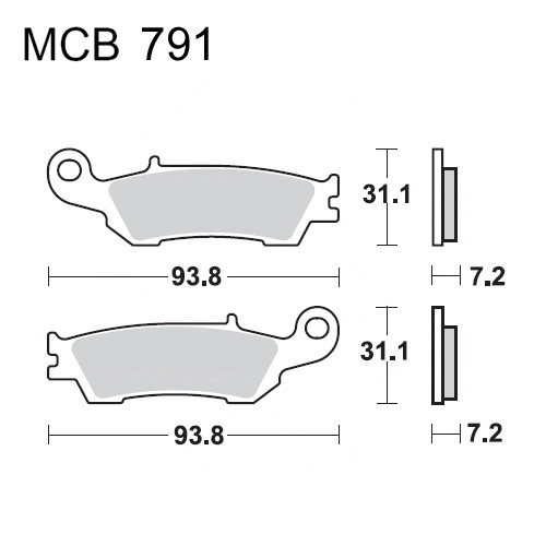 Колодки тормозные TRW Lucas MCB791EC
