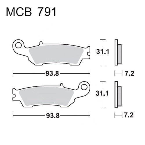 Колодки гальмівні TRW Lucas MCB791RSI