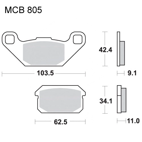 Колодки гальмівні TRW Lucas MCB805SI