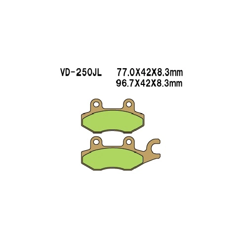 Колодки гальмівні Vesrah VD-250JL