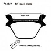 Колодки тормозные EBC FA200V