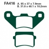 Колодки тормозные EBC FA416TT