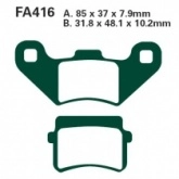 Колодки тормозные EBC FA416TT