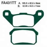 Колодки тормозные EBC FA431TT