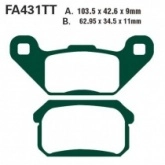Колодки тормозные EBC FA431TT