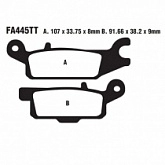 Колодки тормозные EBC FA445TT 