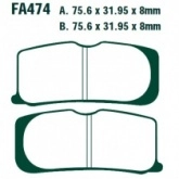 Колодки тормозные EBC FA474