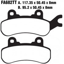 Колодки тормозные EBC FA682TT