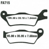 Колодки тормозные EBC FA715V