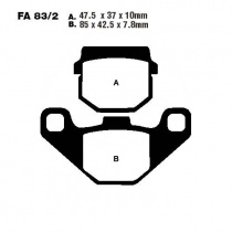 Колодки тормозные EBC SFA083/2HH