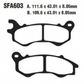 Колодки тормозные EBC SFA603HH