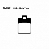 Колодки тормозные EBC SFAC260 