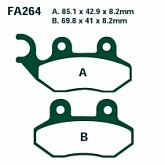 Колодки тормозные EBC SFAC264 