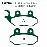 Колодки тормозные EBC SFAC264 