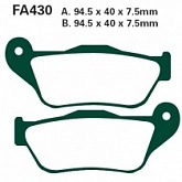 Колодки тормозные EBC SFAC430 