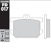 Колодки тормозные Galfer FD017G1054