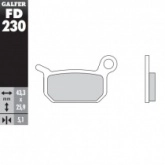 Колодки тормозные Galfer FD230G1054