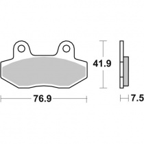 Колодки тормозные SBS 814LS