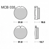 Колодки тормозные TRW Lucas MCB35