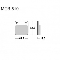 Колодки тормозные TRW Lucas MCB510SI
