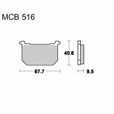 Колодки тормозные TRW Lucas MCB516 