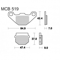 Колодки тормозные TRW Lucas MCB519SI