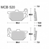 Колодки тормозные TRW Lucas MCB520