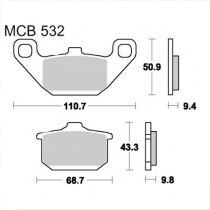 Колодки тормозные TRW Lucas MCB532