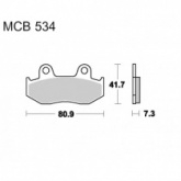 Колодки тормозные TRW Lucas MCB534SI