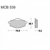 Колодки тормозные TRW Lucas MCB539SI