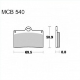 Колодки тормозные TRW Lucas MCB540CRQ