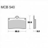 Колодки тормозные TRW Lucas MCB540CRQ